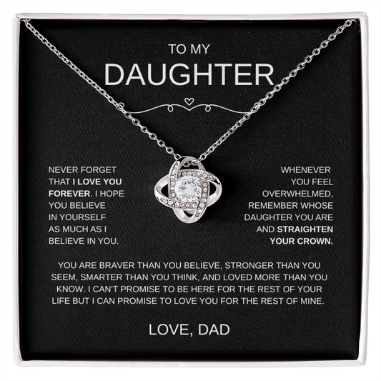 To My Daughter from Dad | Love Knot Necklace