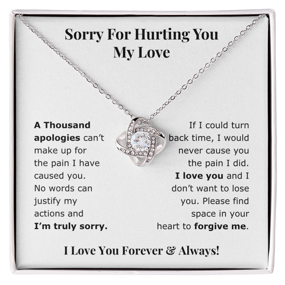Sorry For Hurting You My Love | Love Knot Necklace