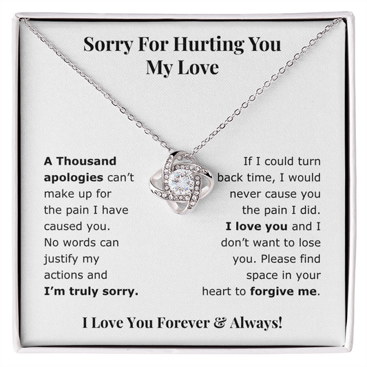 Sorry For Hurting You My Love | Love Knot Necklace