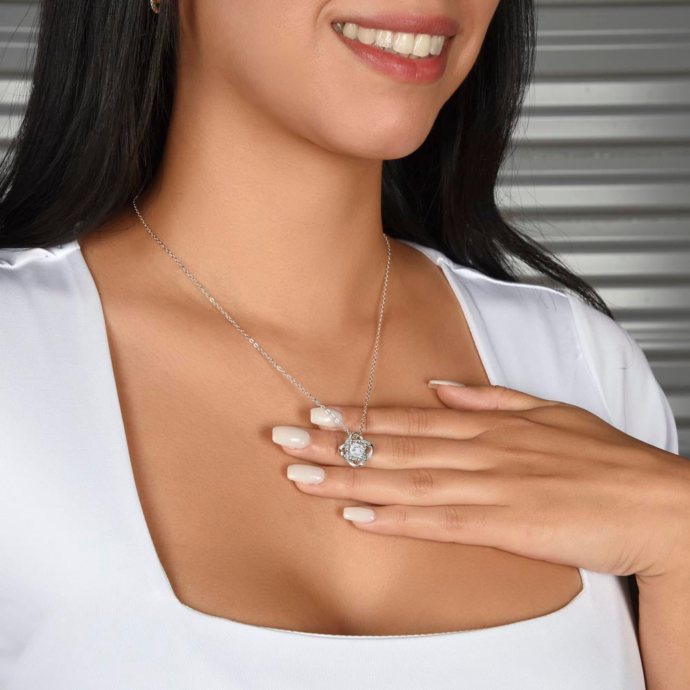 To My Beautiful Wife | Love Knot Necklace