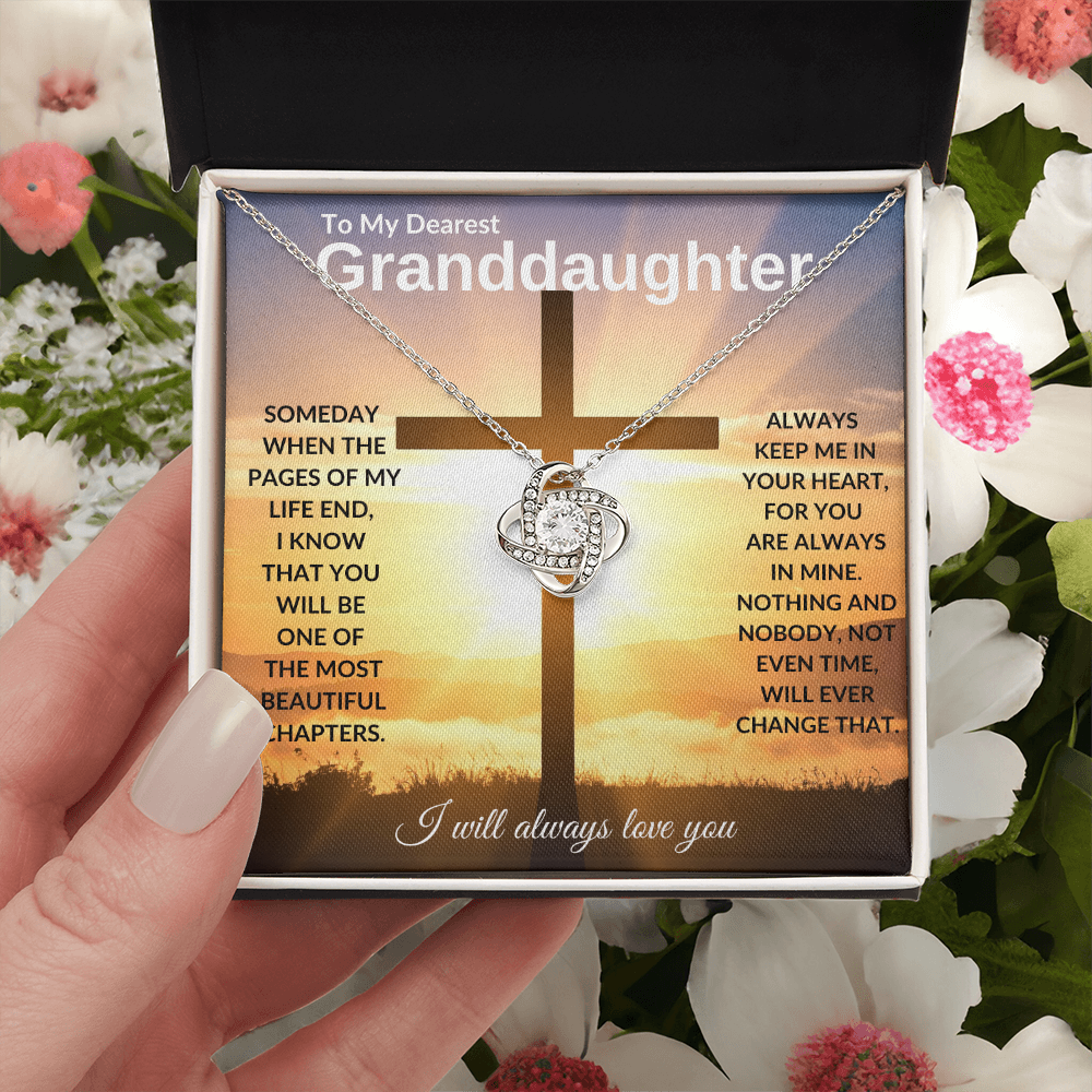 To My Dearest Granddaughter | Love Knot Necklace