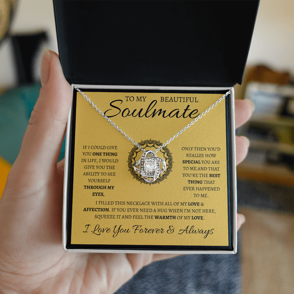 TO MY BEAUTIFUL SOULMATE | Love Knot Necklace