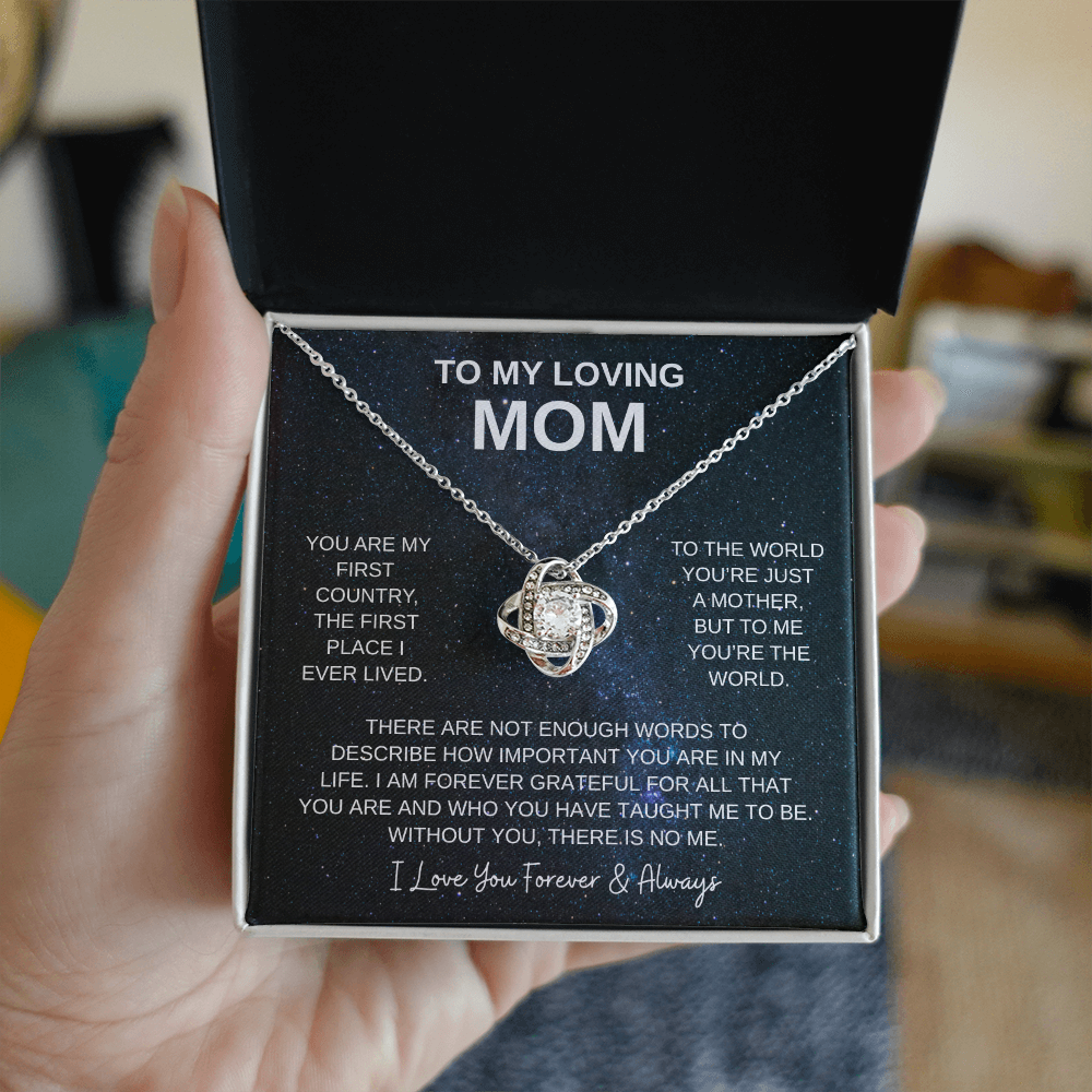 To My Loving Mom | Love Knot Necklace