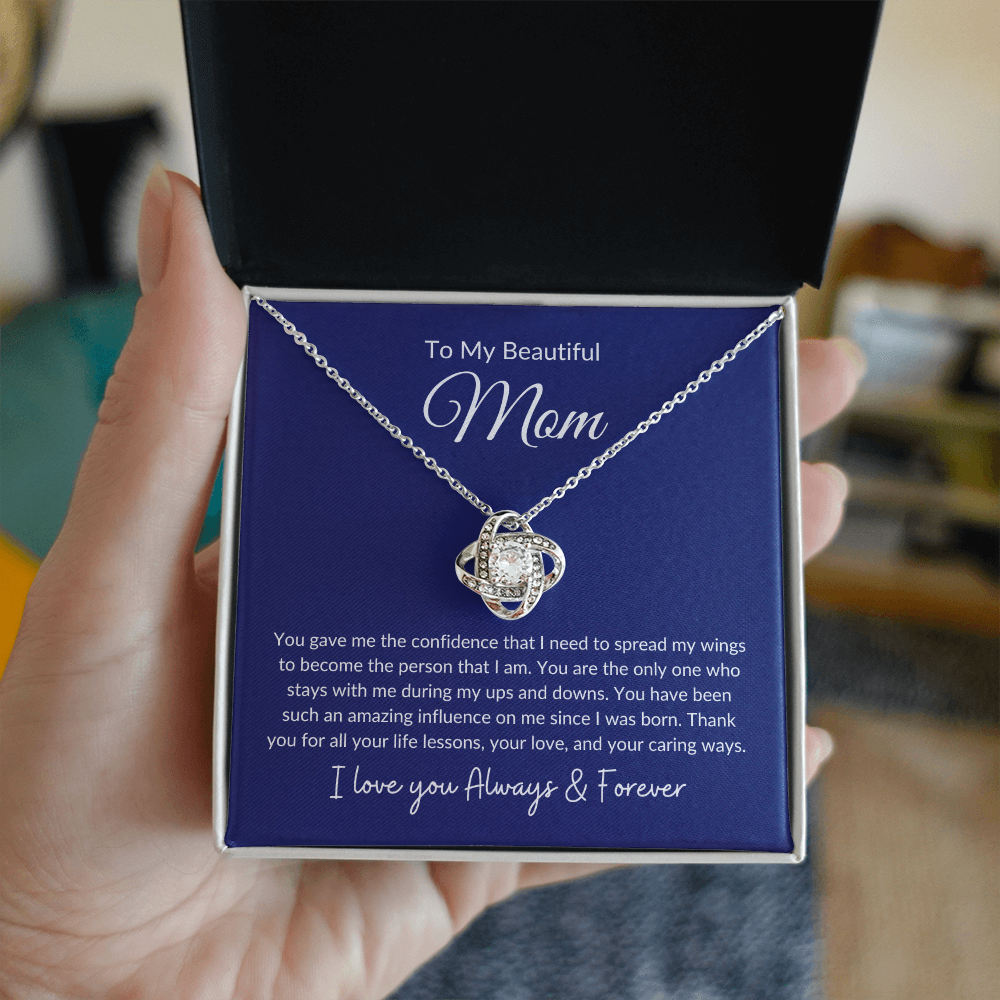 To My Beautiful Mom | Love Knot Necklace