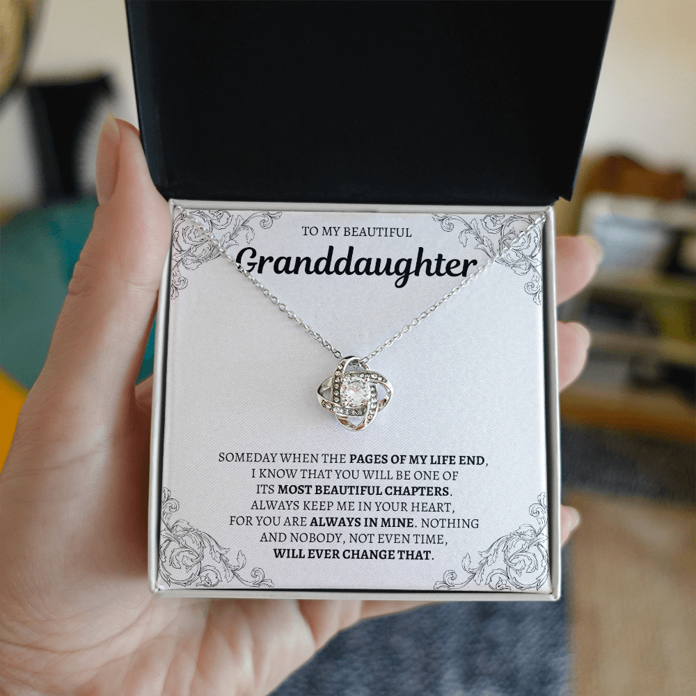 To My Granddaughter | Love Knot Necklace