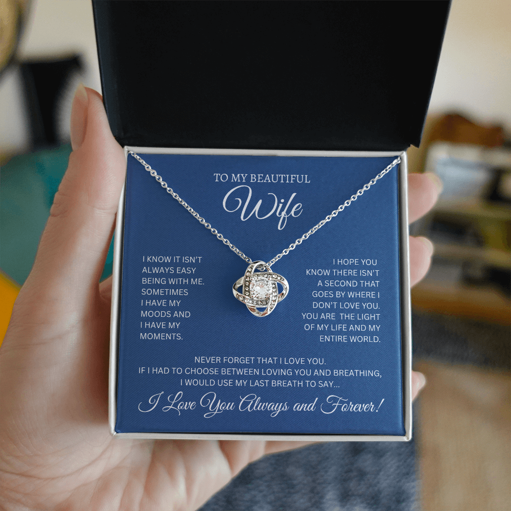 To My Beautiful Wife | Love Knot Necklace