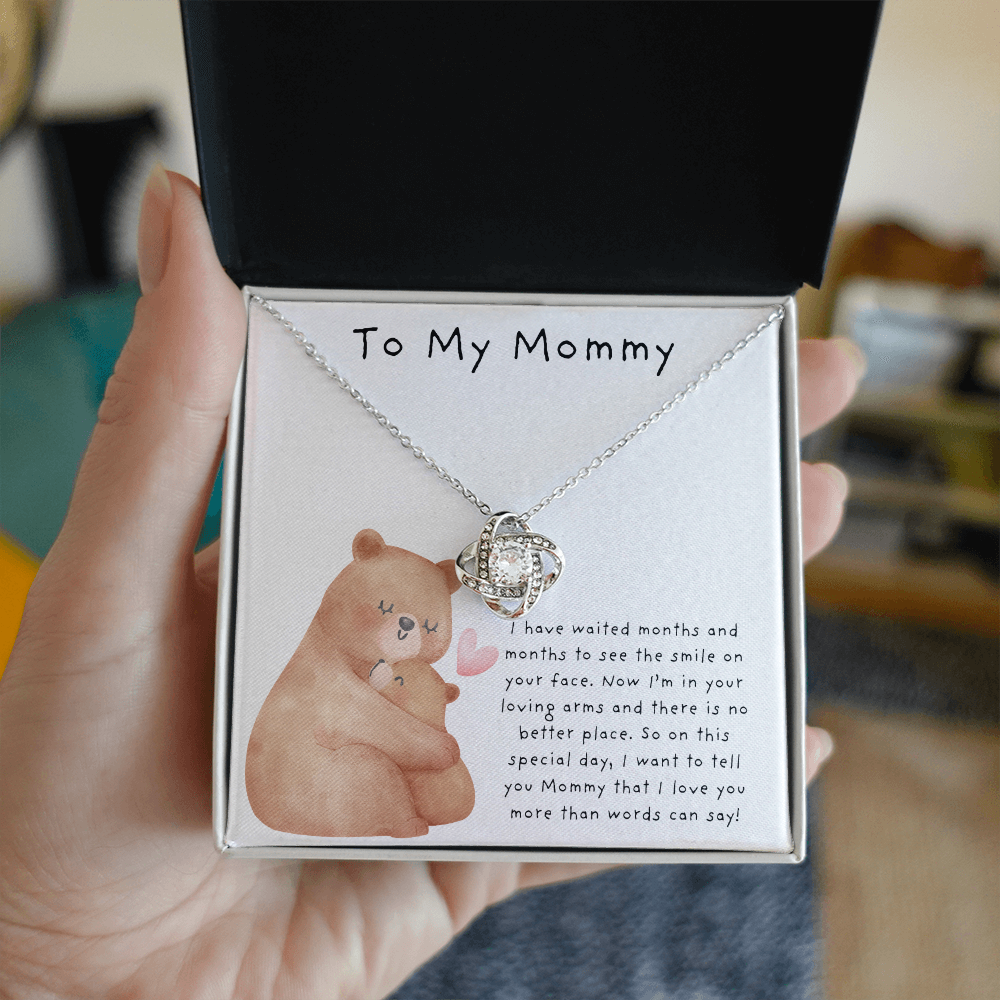 To My Mommy Bears | Love Knot Necklace