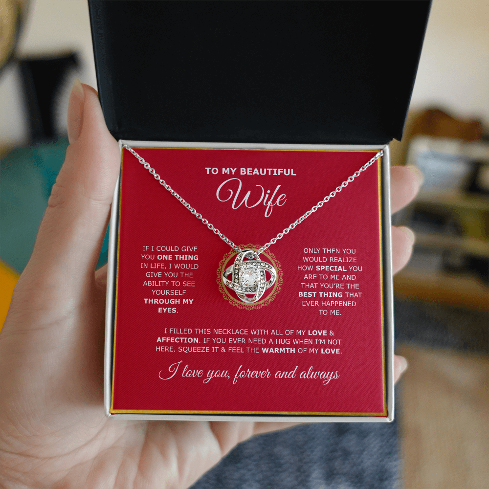 TO MY BEAUTIFUL Wife | Love Knot Necklace