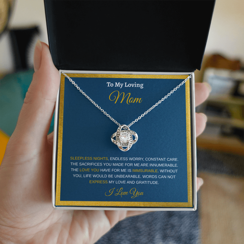 To My Loving Mom | Love Knot Necklace