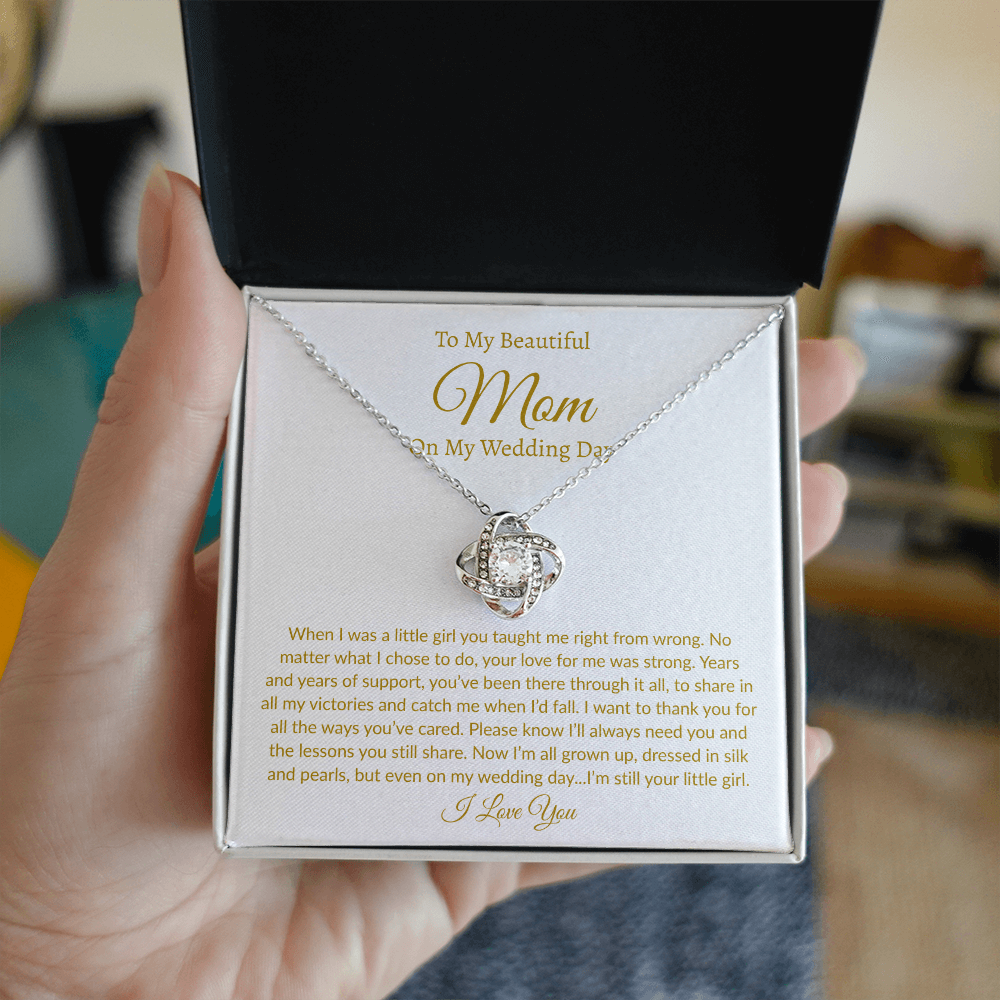 My Beautiful Mom on my Wedding | Love Knot Necklace