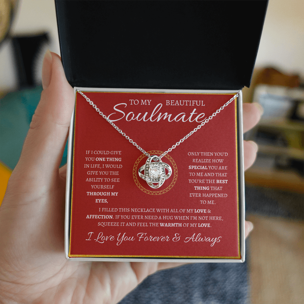 TO MY BEAUTIFUL SOULMATE | Love Knot Necklace