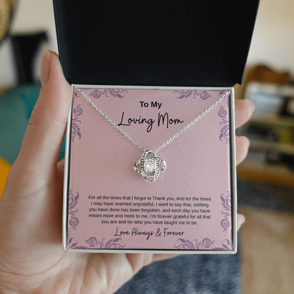 To My Loving Mom | Love Knot Necklace