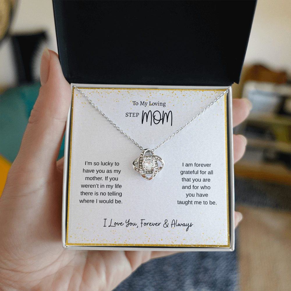 To My Loving Step Mom | Love Knot Necklace