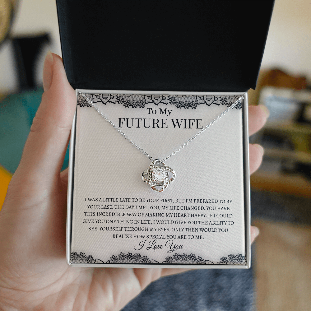 Future Wife Black Lace| Love Knot Necklace