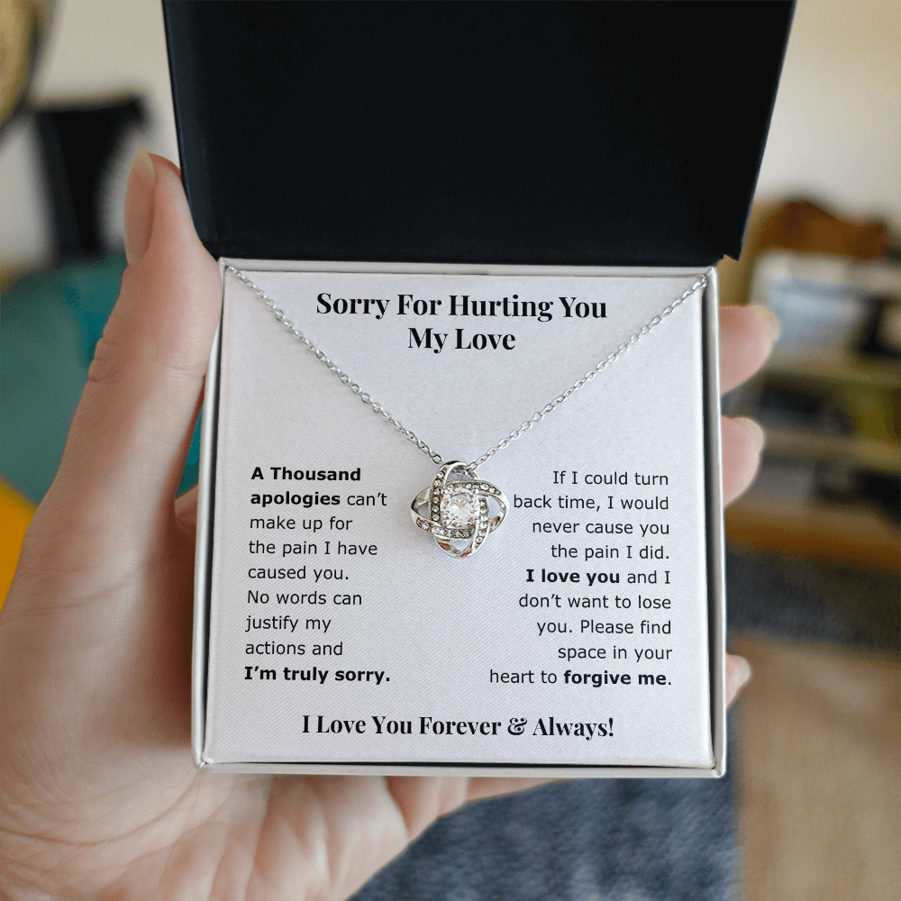 Sorry For Hurting You My Love | Love Knot Necklace