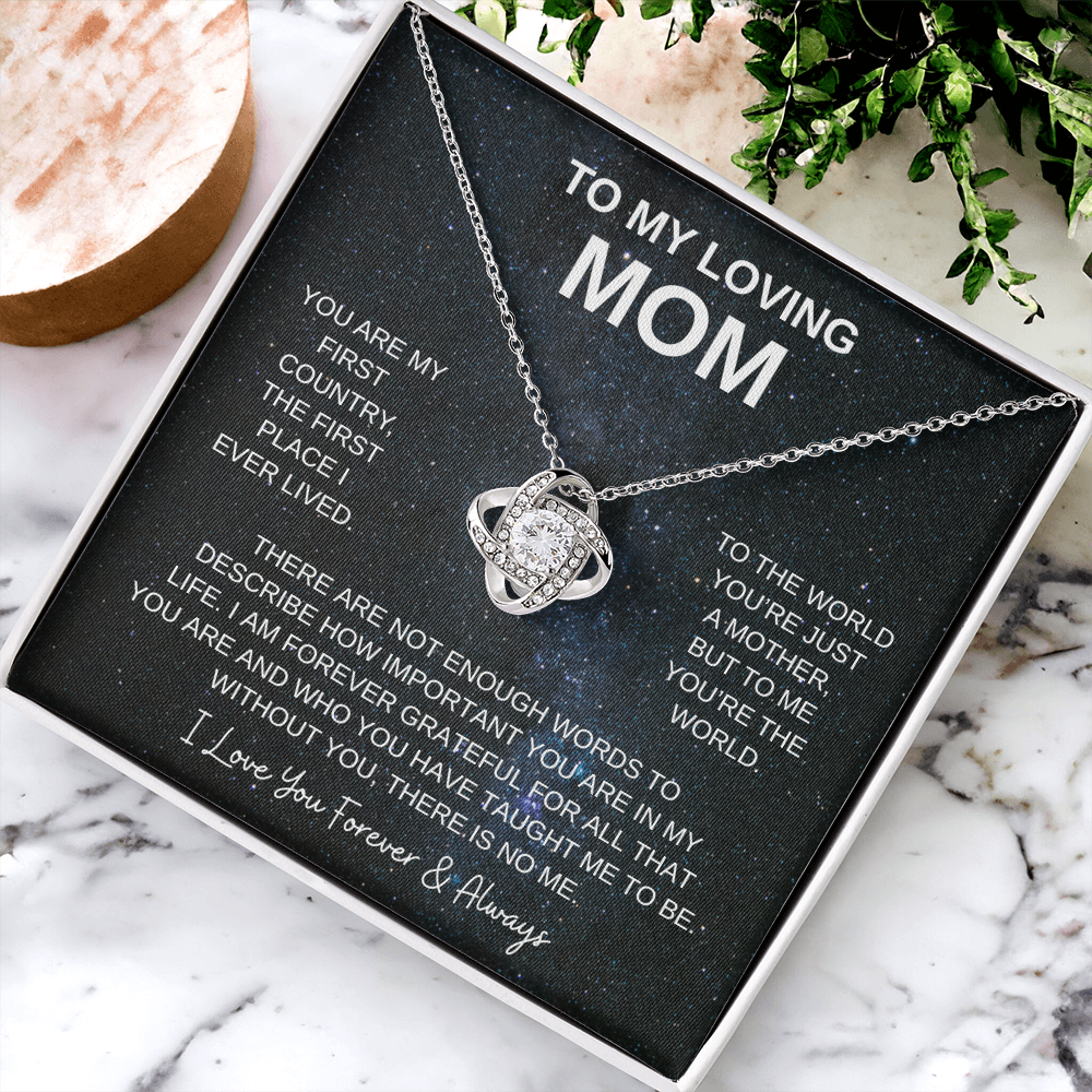 To My Loving Mom | Love Knot Necklace