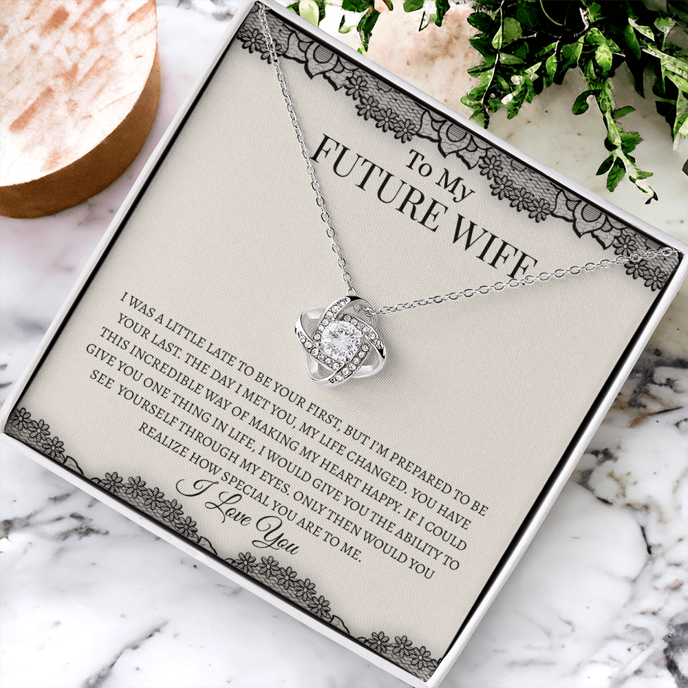Future Wife Black Lace| Love Knot Necklace