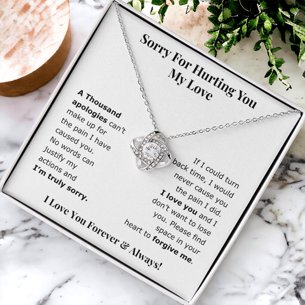 Sorry For Hurting You My Love | Love Knot Necklace