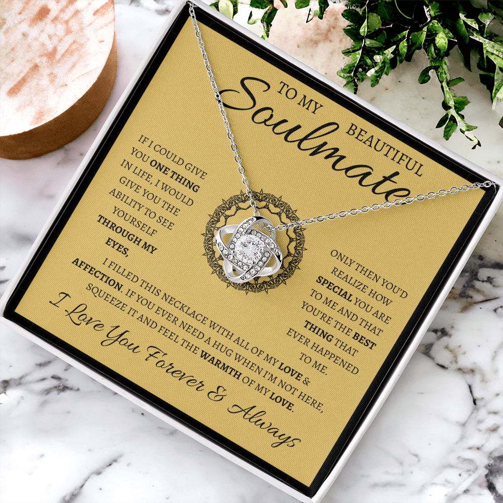 TO MY BEAUTIFUL SOULMATE | Love Knot Necklace