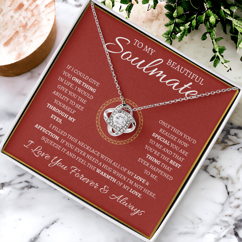 TO MY BEAUTIFUL SOULMATE | Love Knot Necklace