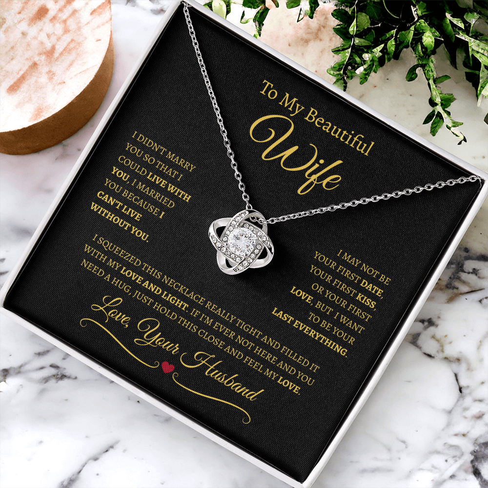 To My Beautiful Wife | Love Knot Necklace