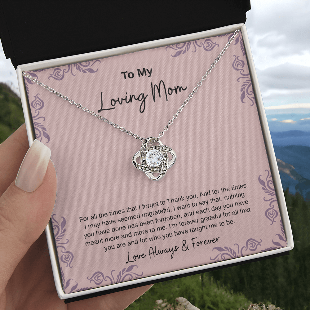 To My Loving Mom | Love Knot Necklace