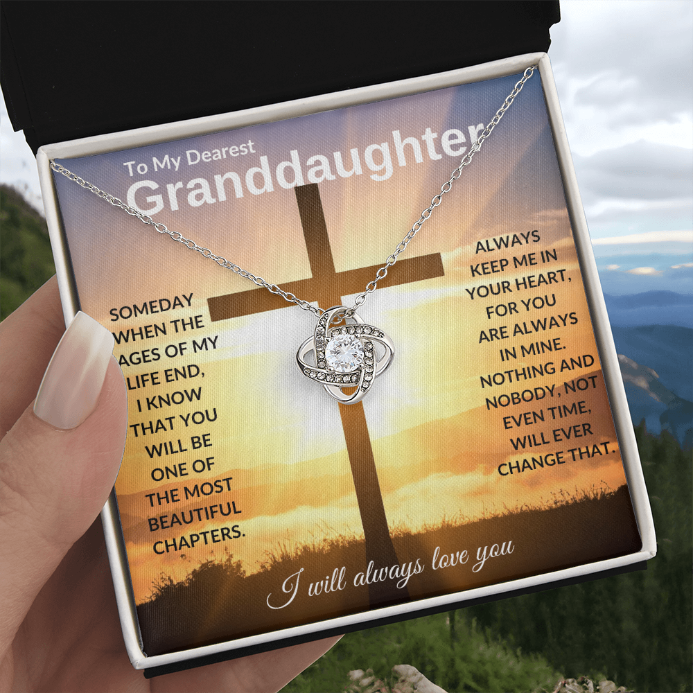 To My Dearest Granddaughter | Love Knot Necklace