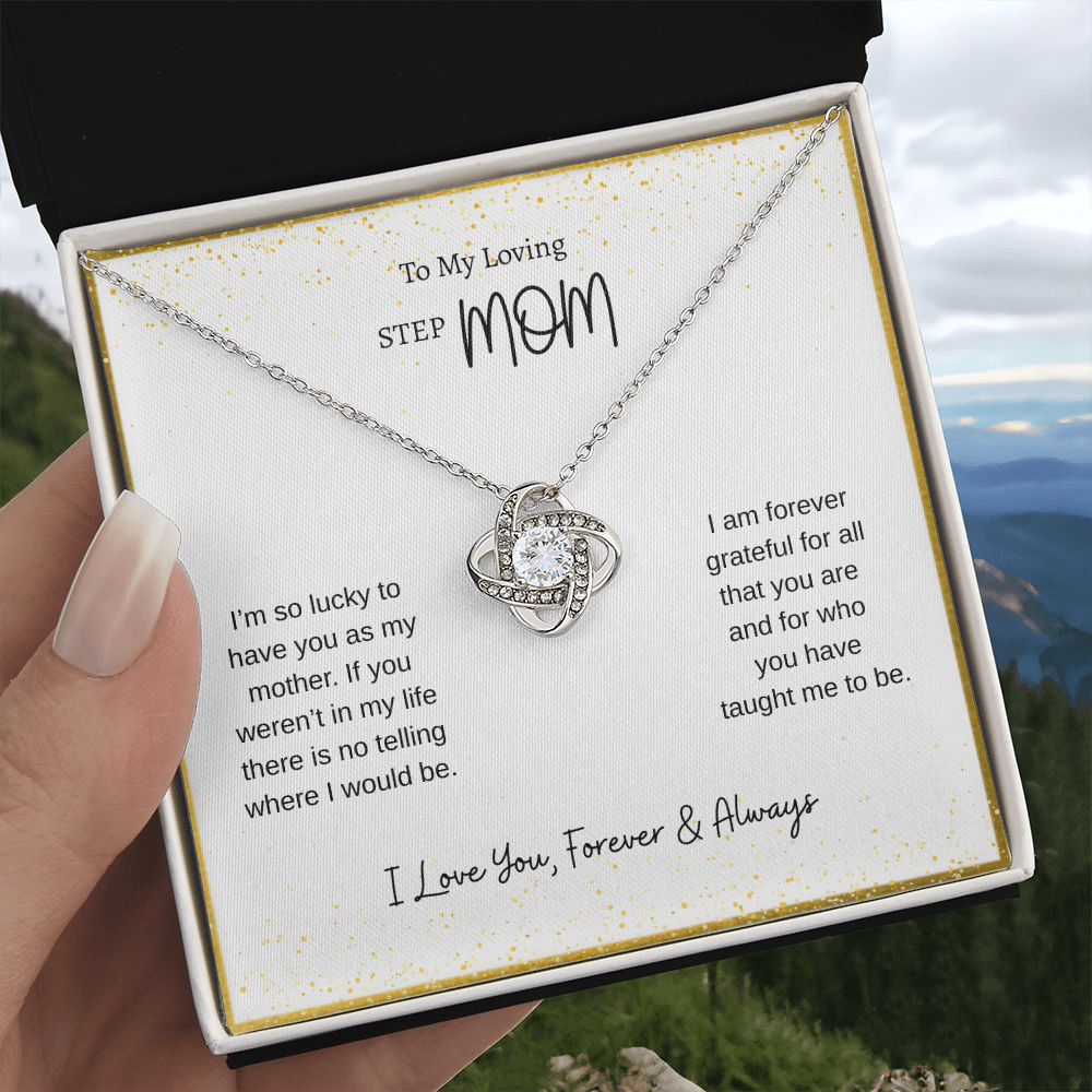 To My Loving Step Mom | Love Knot Necklace