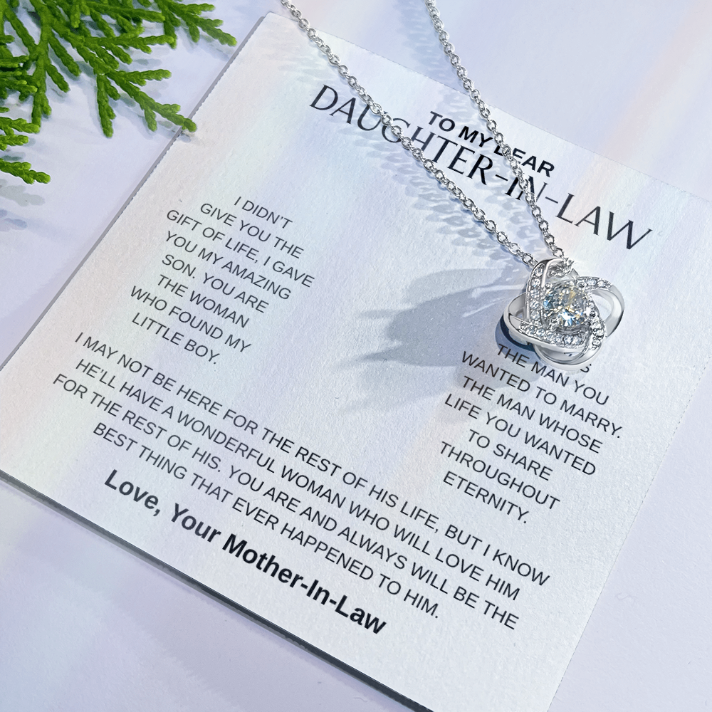 To My Dear Daughter-In-Law | Love Knot Necklace