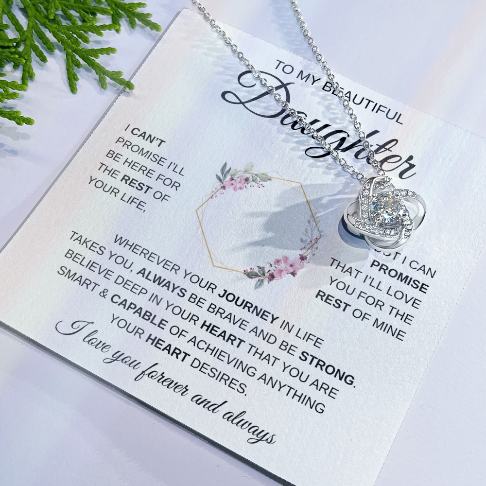 To My Beautiful Daughter | Love Knot Necklace