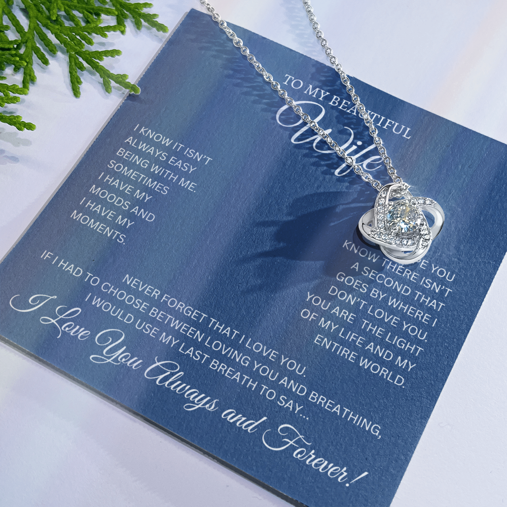 To My Beautiful Wife | Love Knot Necklace