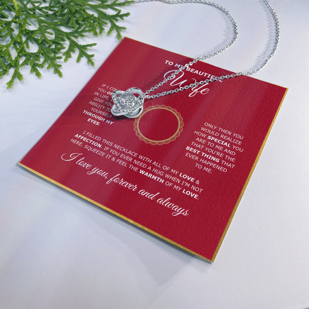 TO MY BEAUTIFUL Wife | Love Knot Necklace