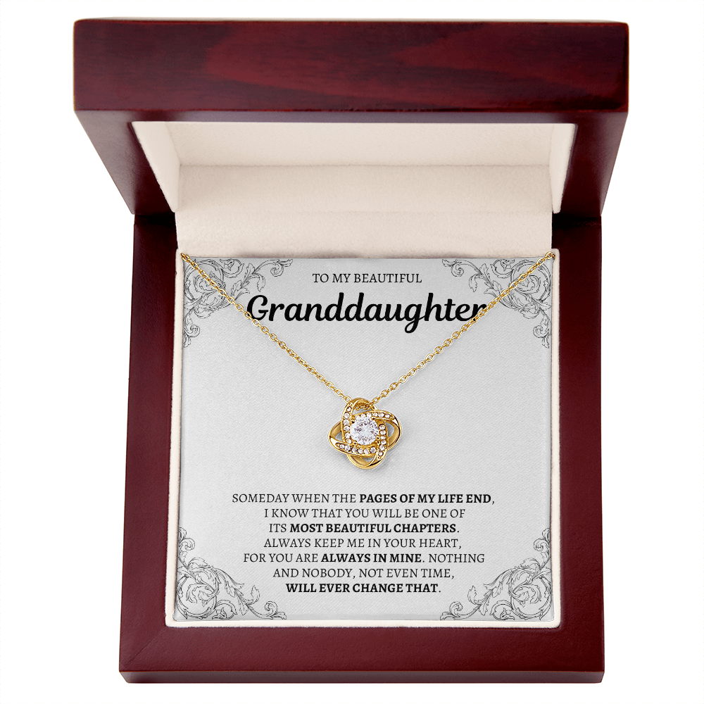 To My Granddaughter | Love Knot Necklace