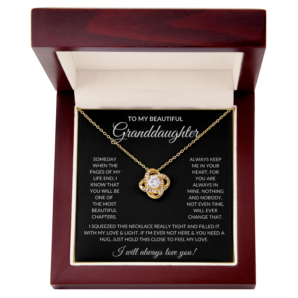 To My Beautiful Granddaughter | Love Knot Necklace