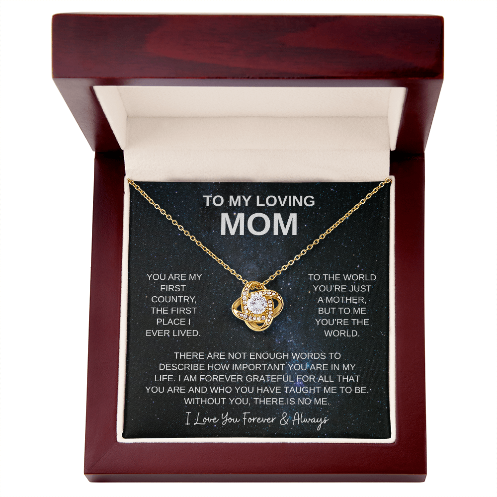 To My Loving Mom | Love Knot Necklace