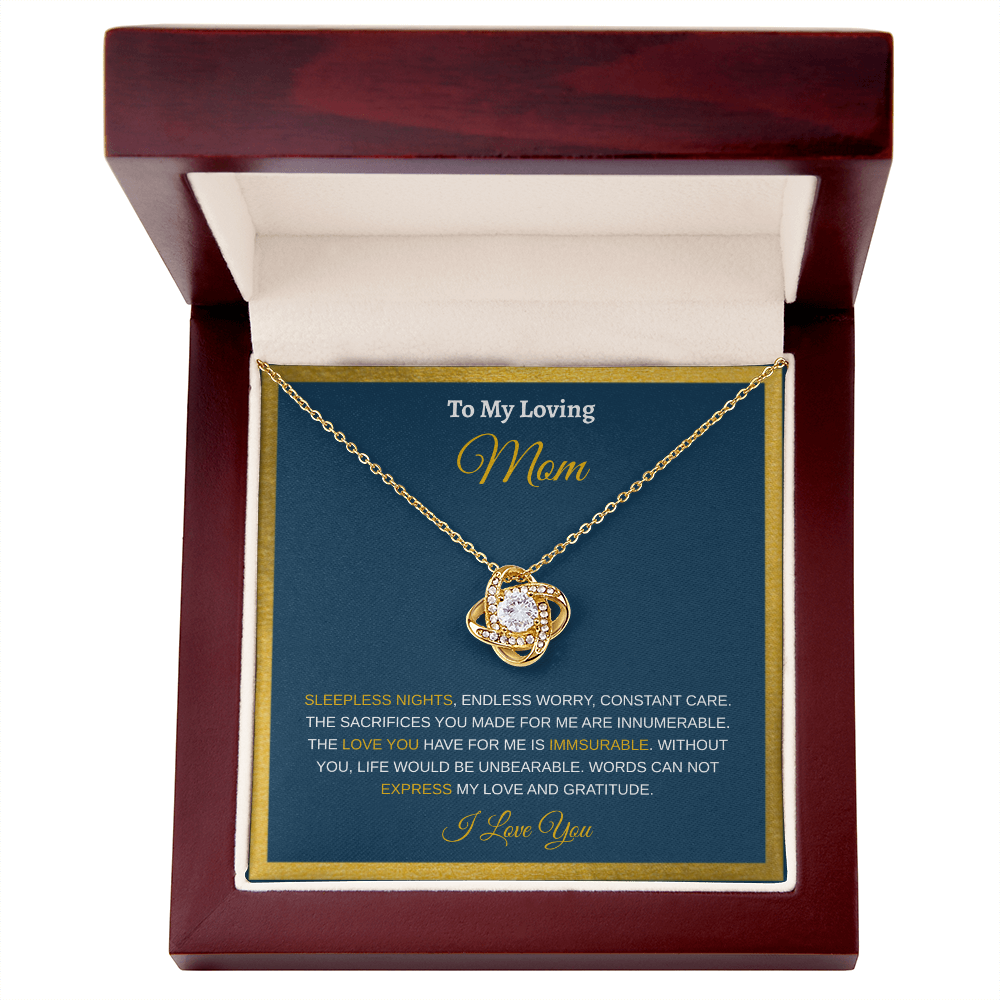 To My Loving Mom | Love Knot Necklace