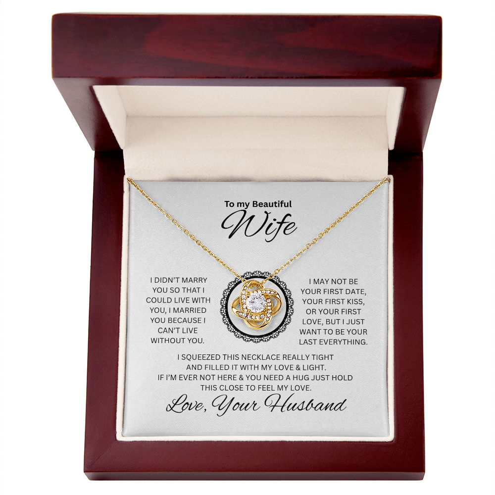 Gift to my Beautiful Wife | Love Knot Necklace