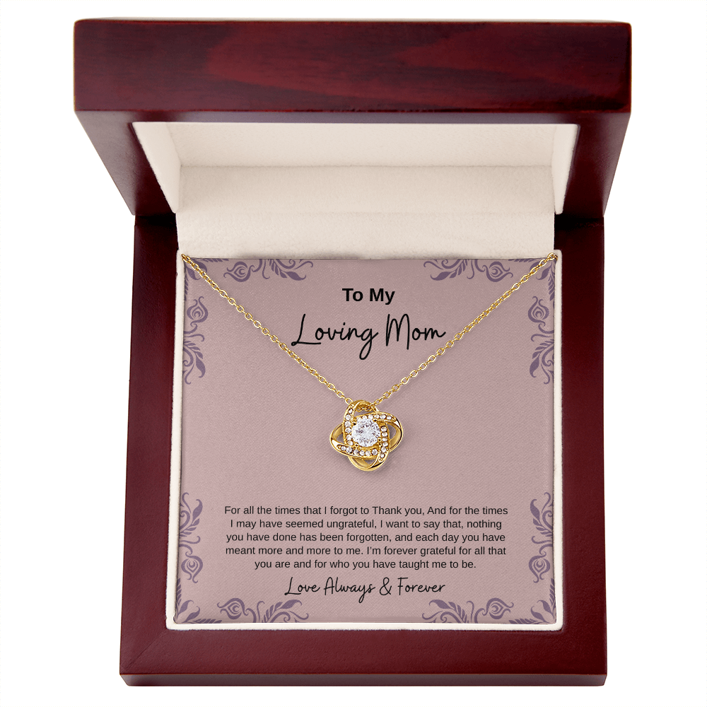 To My Loving Mom | Love Knot Necklace