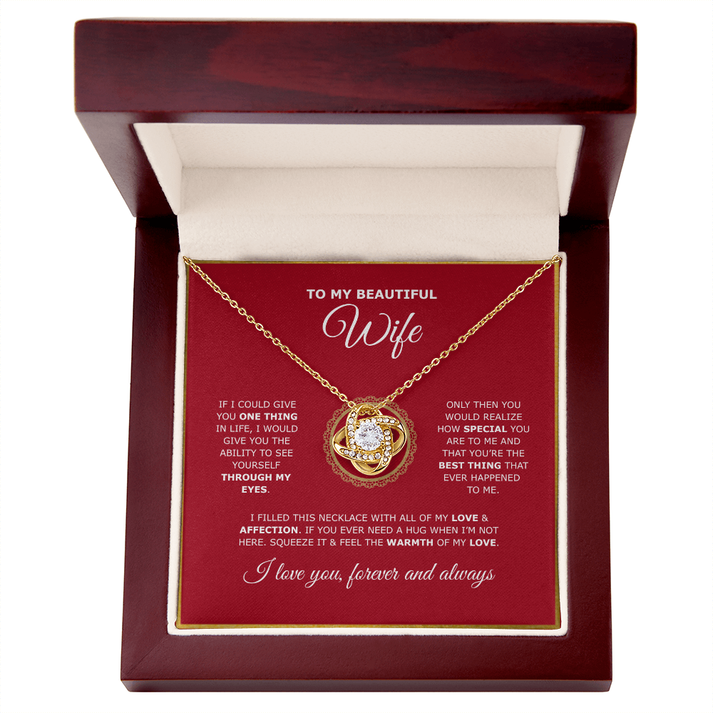 TO MY BEAUTIFUL Wife | Love Knot Necklace