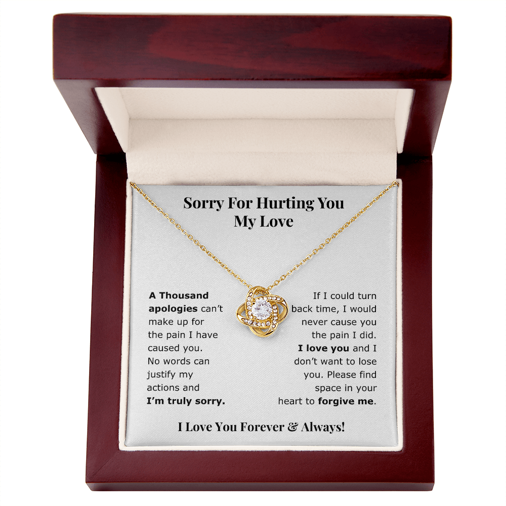 Sorry For Hurting You My Love | Love Knot Necklace