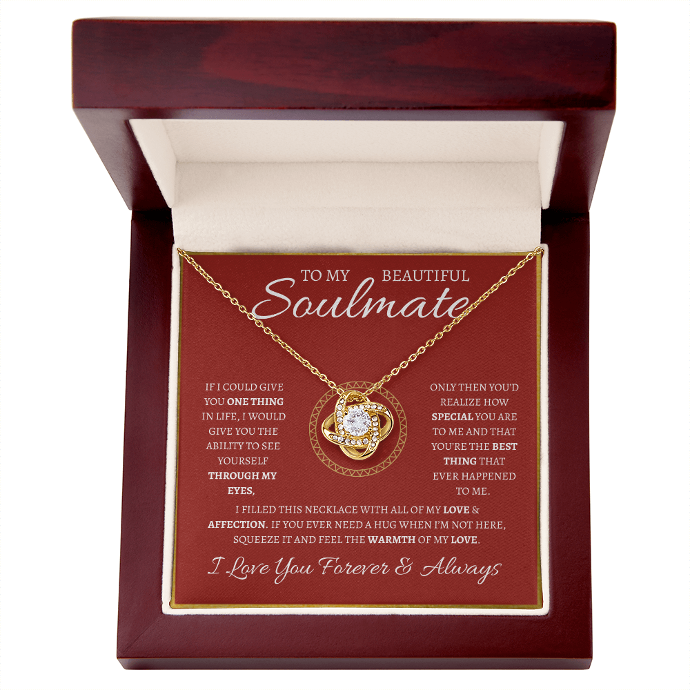 TO MY BEAUTIFUL SOULMATE | Love Knot Necklace