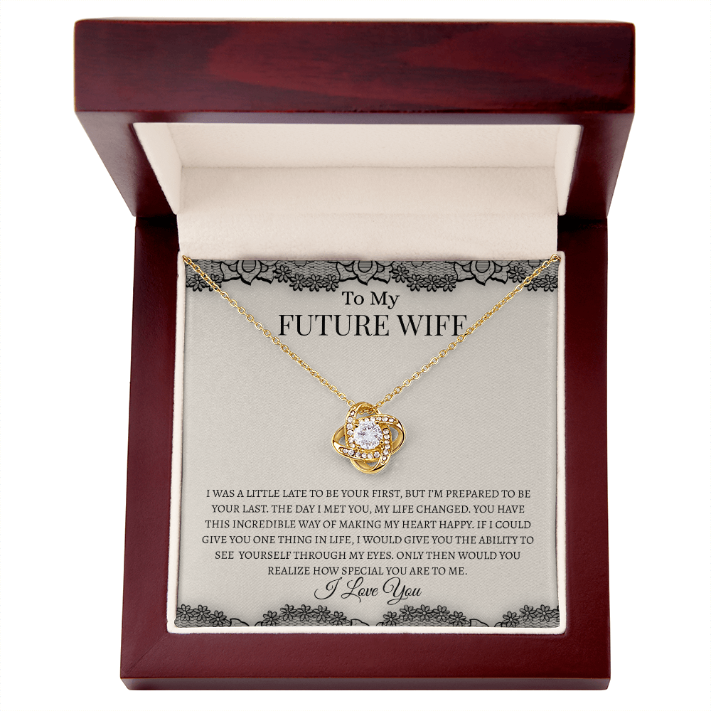 Future Wife Black Lace| Love Knot Necklace