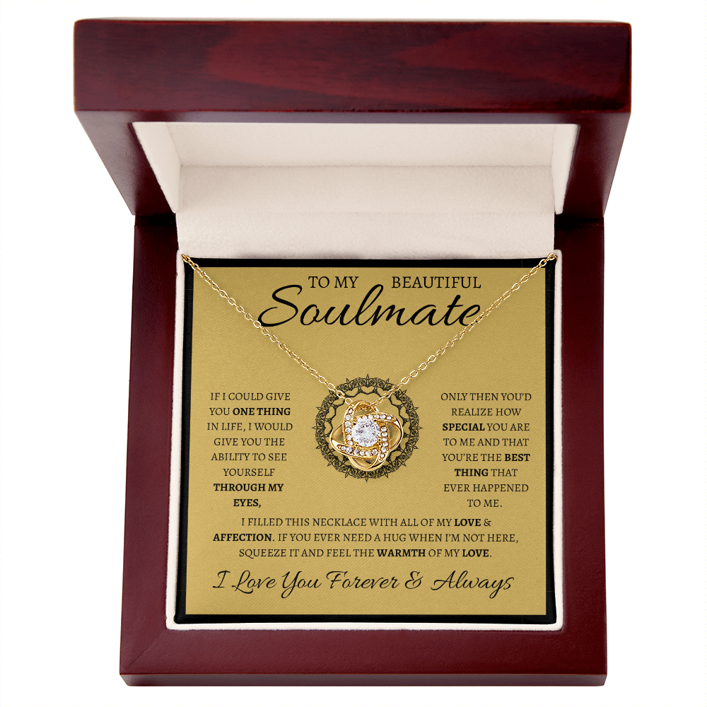 TO MY BEAUTIFUL SOULMATE | Love Knot Necklace