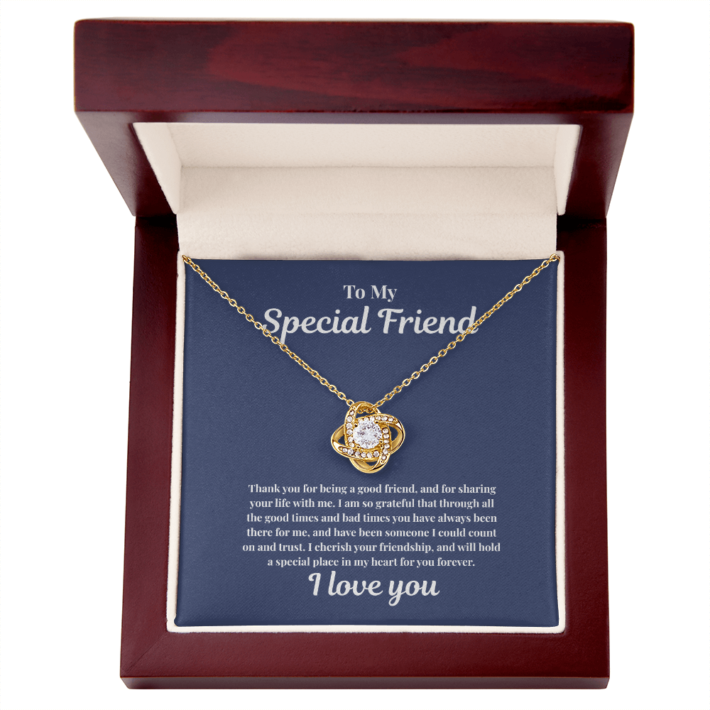 To My Special Friend | Love Knot Necklace