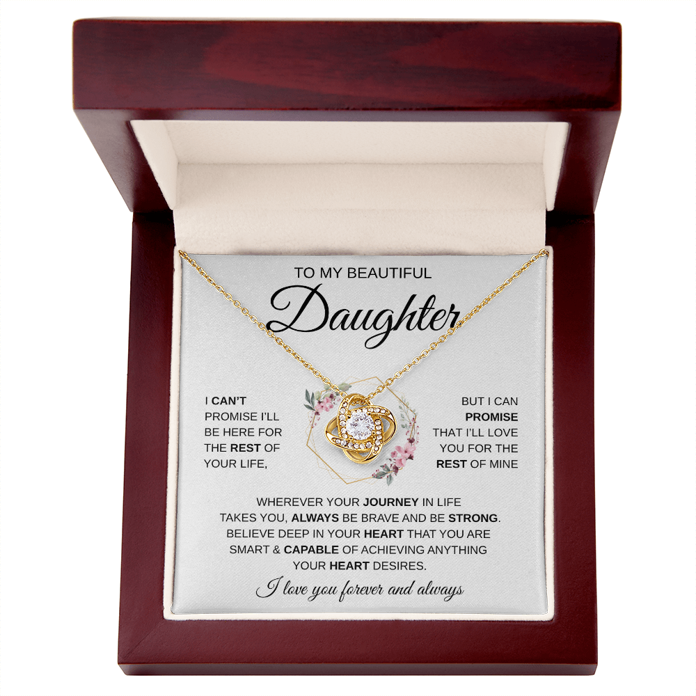 To My Beautiful Daughter | Love Knot Necklace
