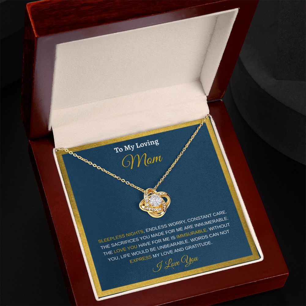 To My Loving Mom | Love Knot Necklace