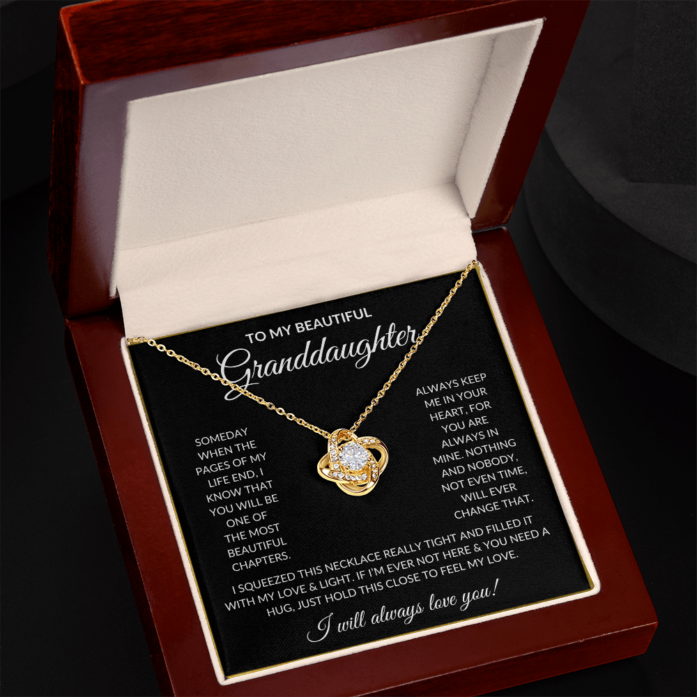 To My Beautiful Granddaughter | Love Knot Necklace