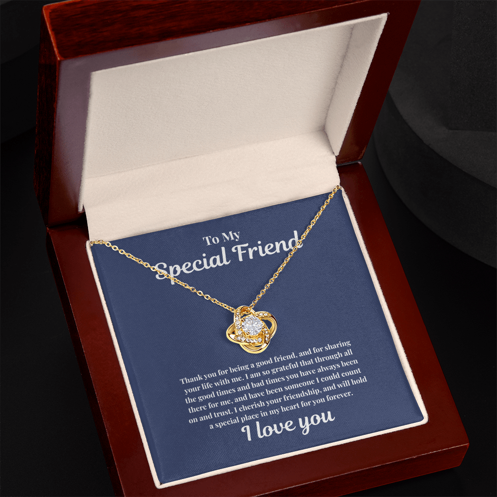To My Special Friend | Love Knot Necklace