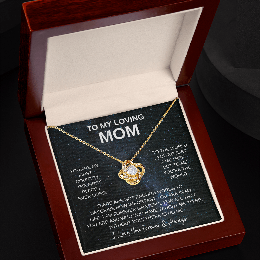 To My Loving Mom | Love Knot Necklace