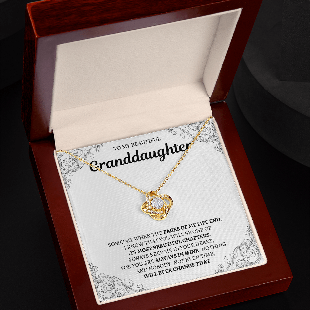 To My Granddaughter | Love Knot Necklace